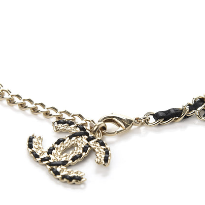 Chanel Lambskin Pearl Chain CC Fancy Belt 75 Black Gold 3 of 4