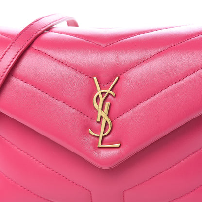 Saint Laurent Calfskin Y Quilted Monogram Toy Loulou Crossbody Bag Freesia 9 of 12