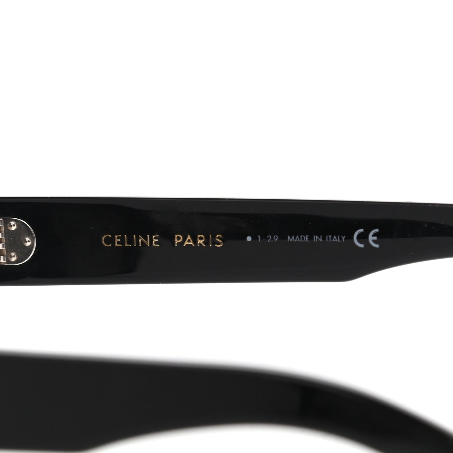Celine Acetate Octagon Polarized Sunglasses CL40131 Black 6 of 7