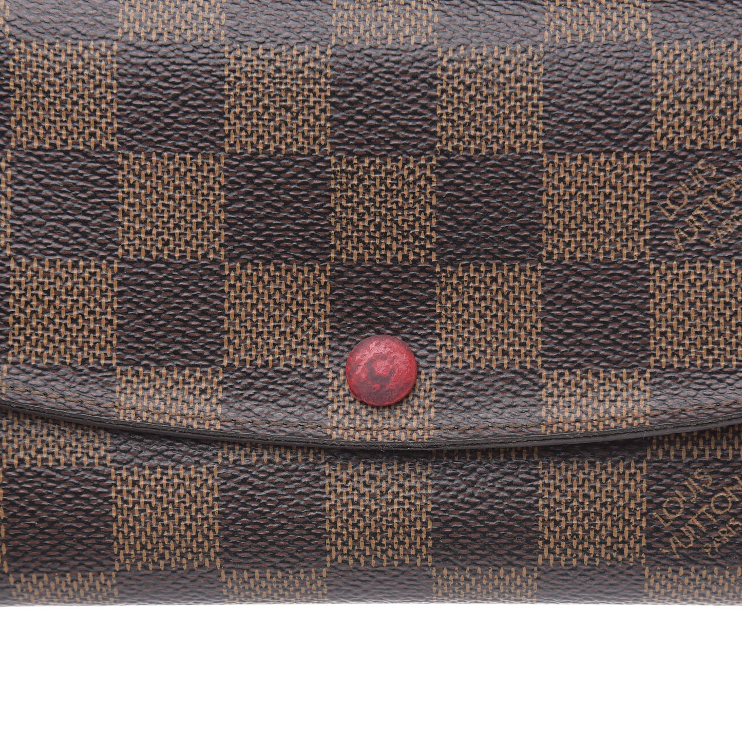 Damier Ebene Emilie Wallet Red