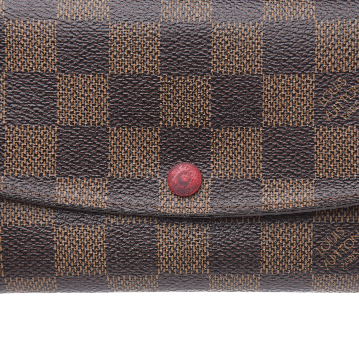 Louis Vuitton Damier Ebene Emilie Wallet Red 8 of 14