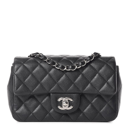 Chanel Metallic Caviar Quilted Mini Rectangular Flap Black 1 of 11
