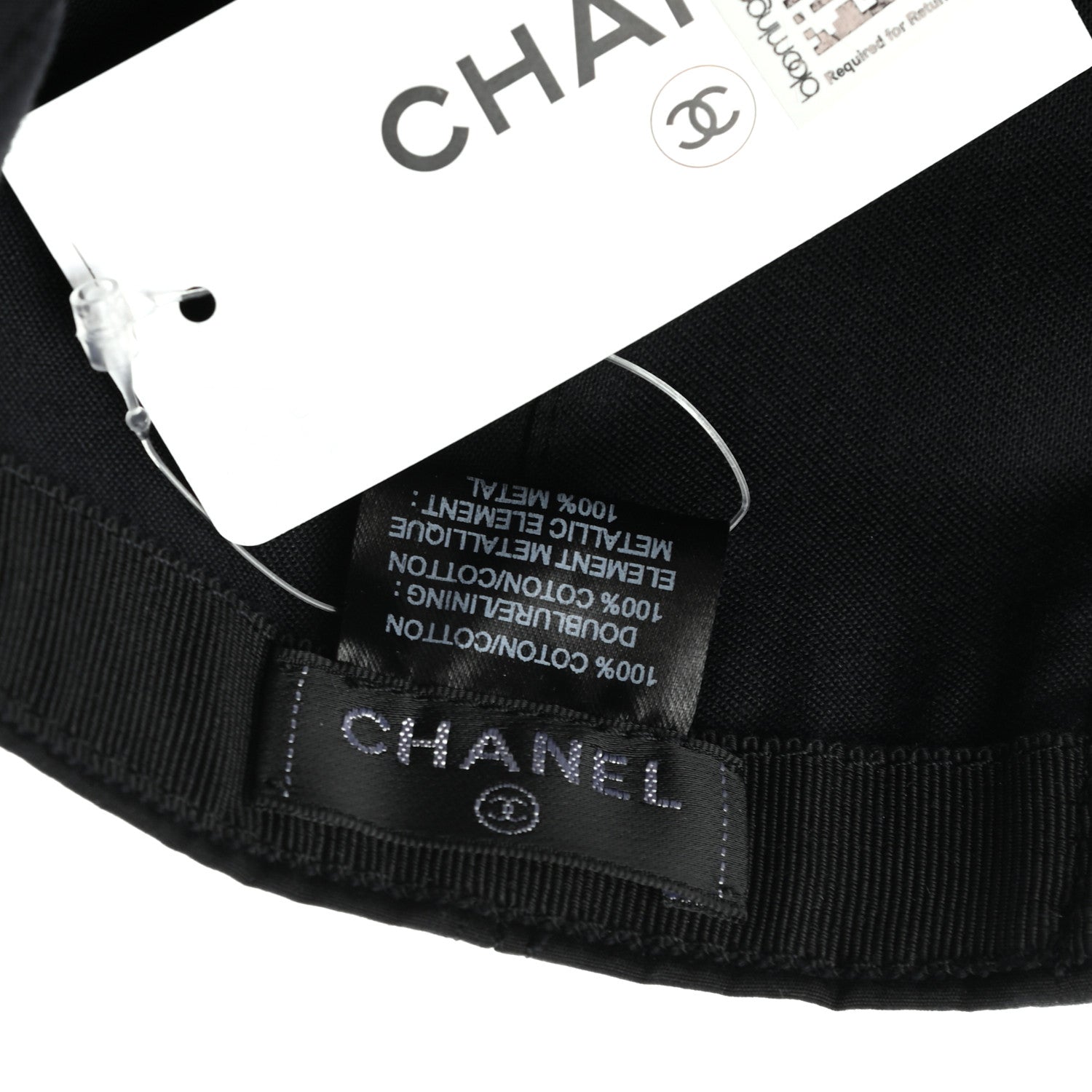 Chanel Cotton CC Cap Hat Black 8 of 8