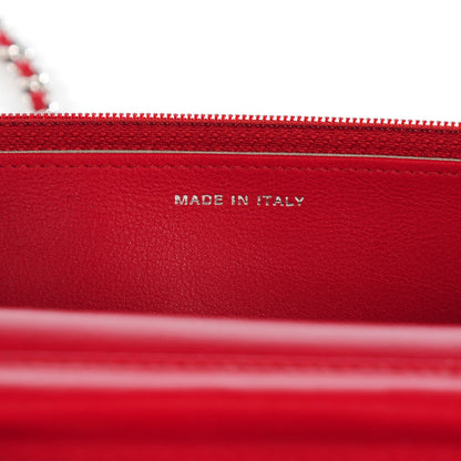Chanel Caviar Timeless CC Wallet On Chain WOC Red 7 of 8