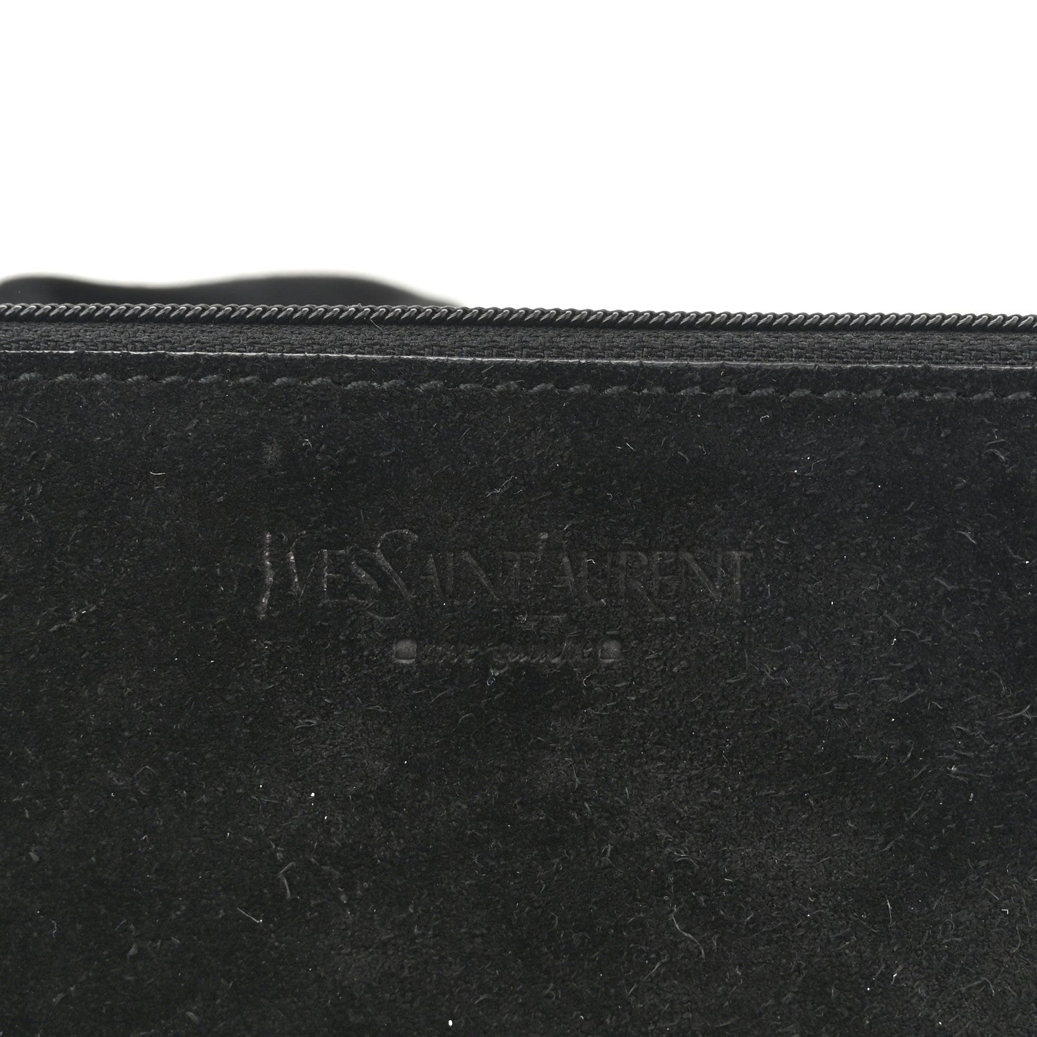 Saint Laurent Suede Horn Stitched Mombasa Hobo Black 7 of 14