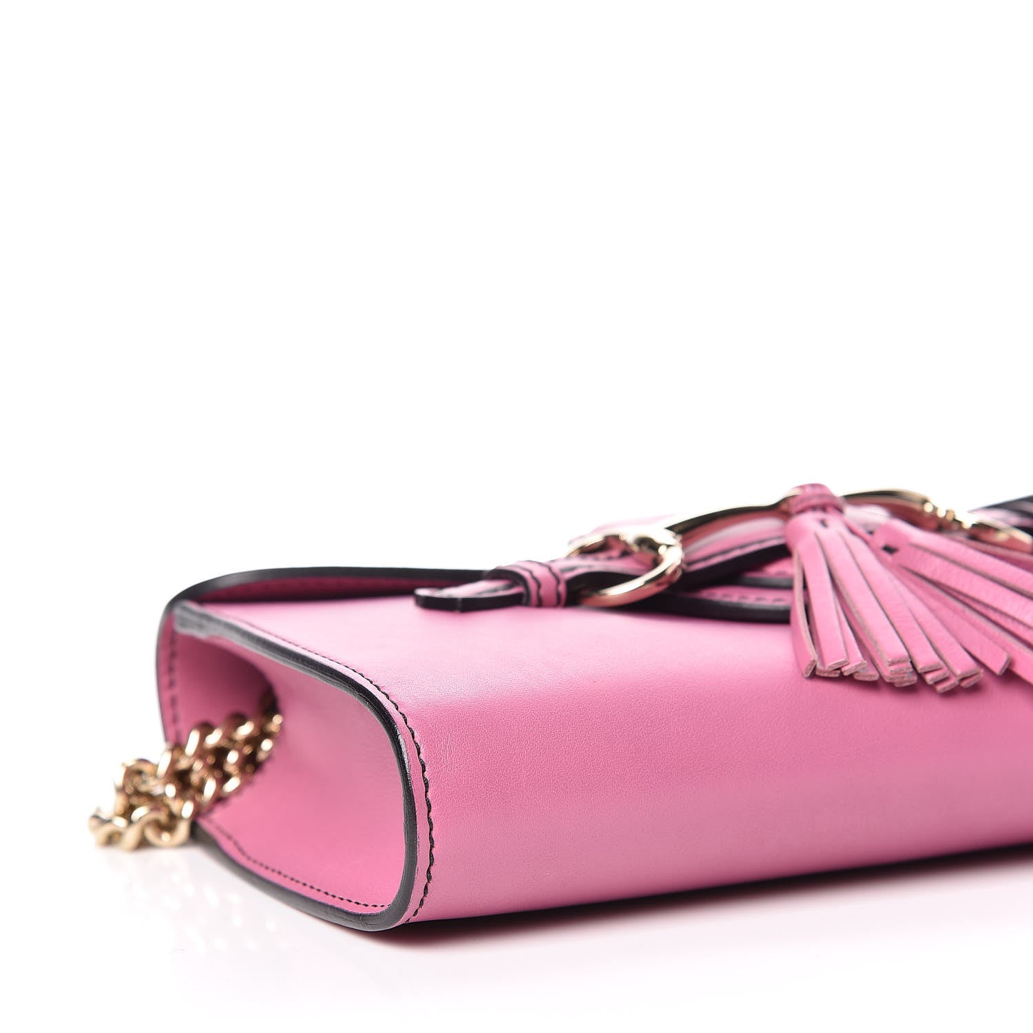 Gucci Smooth Calfskin Small Emily Chain Shoulder Bag Pink 5 of 10