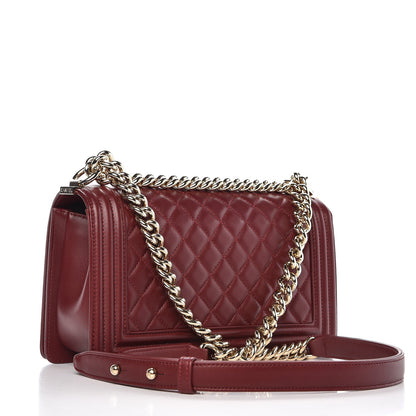 Chanel Lambskin Quilted Medium Boy Flap Red 3 of 8
