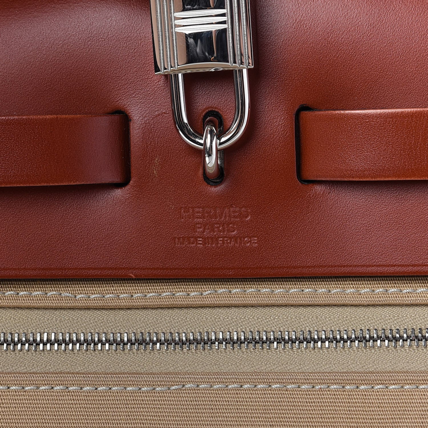 Hermes Vache Hunter Toile Herbag Zip 31 PM Trench Cuivre 9 of 10
