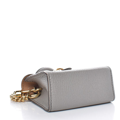 Delvaux Metallic Calfskin Mini Brillant Bag Charm Gris Irise 4 of 9
