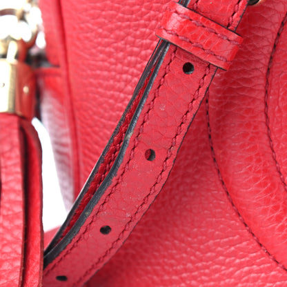 Gucci Pebbled Calfskin Small Soho Disco Bag Tabasco Red 10 of 14
