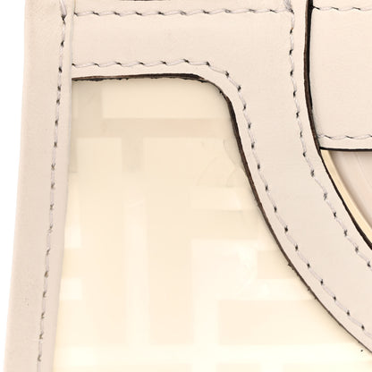 Fendi TPU FF Vitello Century Plexiglass Small Runaway Shopper Tote White 13 of 15
