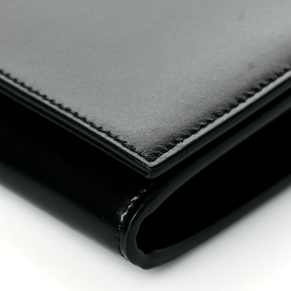 Saint Laurent Glossy Calfskin Monogram Chain Wallet Black 9 of 10