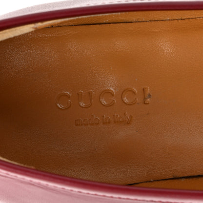 Gucci Betis Glamour Calfskin Womens Jordaan Loafers 37 Rosso Ancora 8 of 14