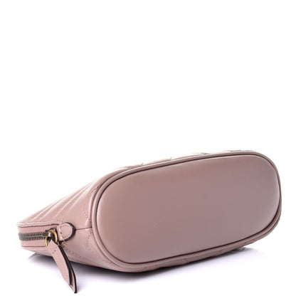 Gucci Calfskin Matelasse Large GG Marmont Pouch Cosmetic Case Porcelain Rose 4 of 8