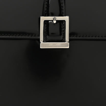 Saint Laurent Shiny Calfskin Le Fermoir Top Handle Bag Small Black 7 of 9