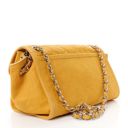 Chanel Ultra Soft Suede Calfskin Natural Beauty Flap Bag Yellow 3 of 11