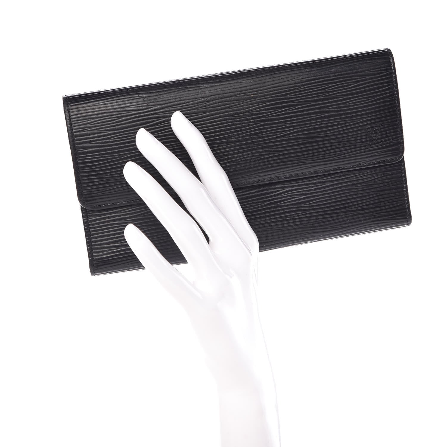 Louis Vuitton Epi Porte Tresor International Wallet Black 2 of 11