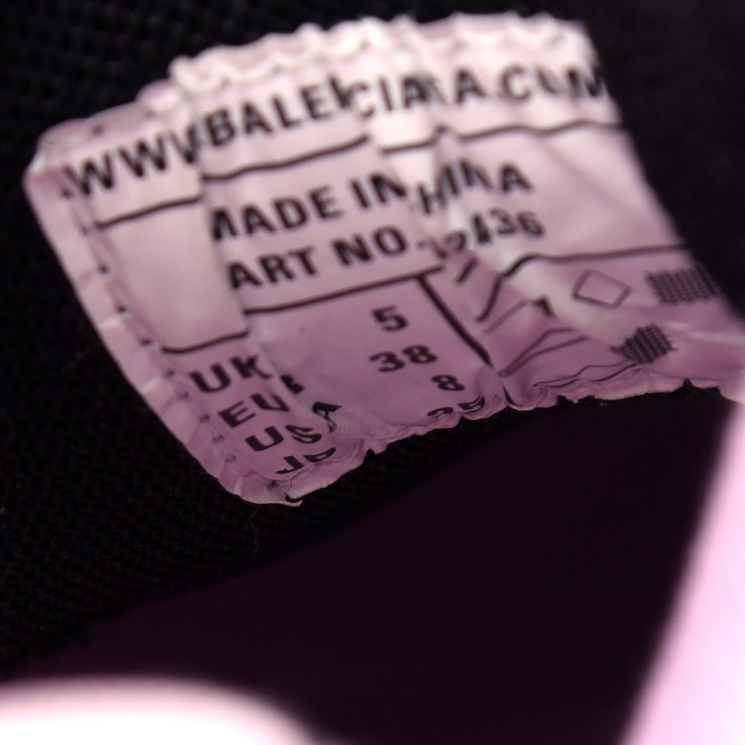 Balenciaga Mesh Nylon Bi-Color Womens Track Sneakers 38 Black Pink 10 of 10