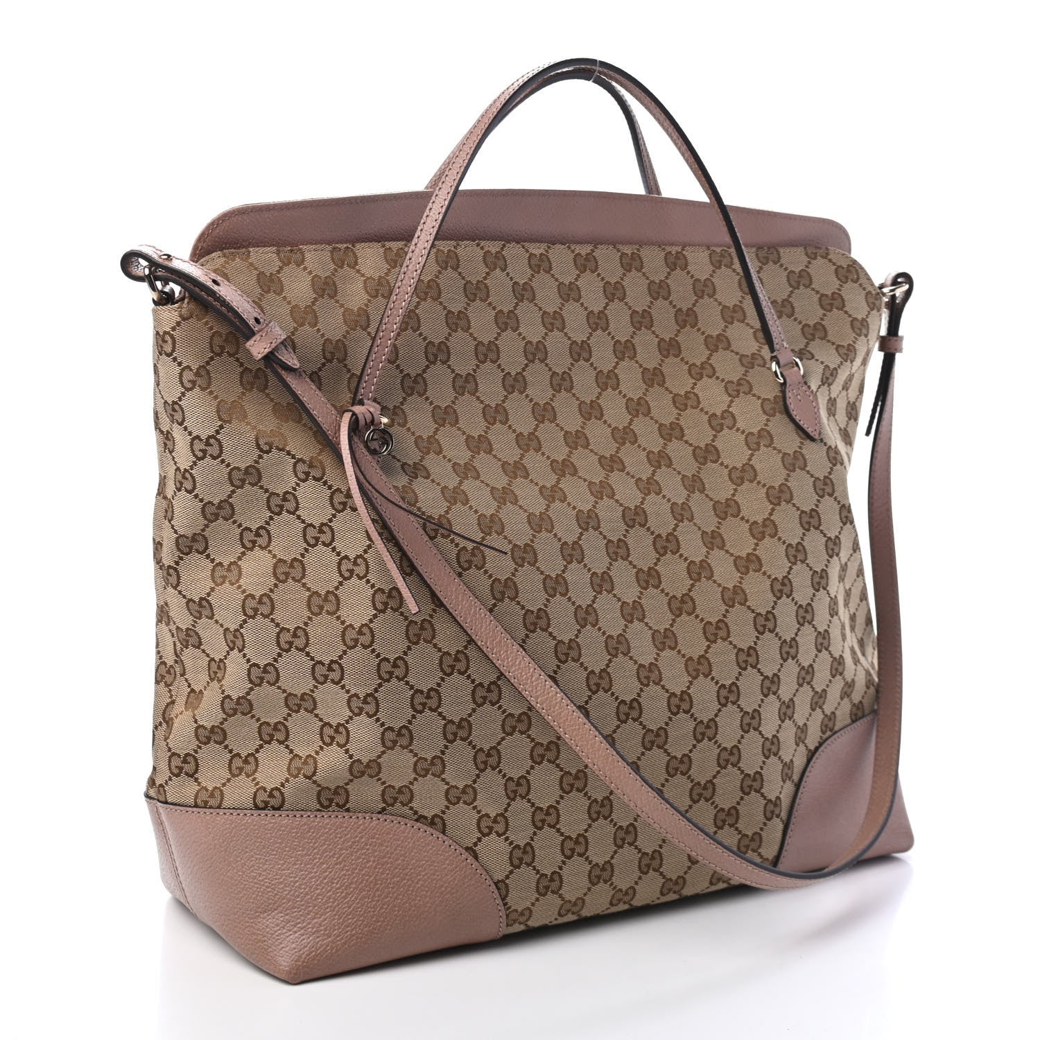 Gucci Monogram Large Bree Foldover Tote Beige Soft Pink 2 of 4