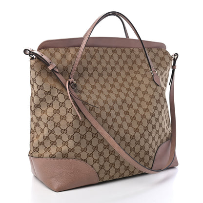 Gucci Monogram Large Bree Foldover Tote Beige Soft Pink 2 of 4