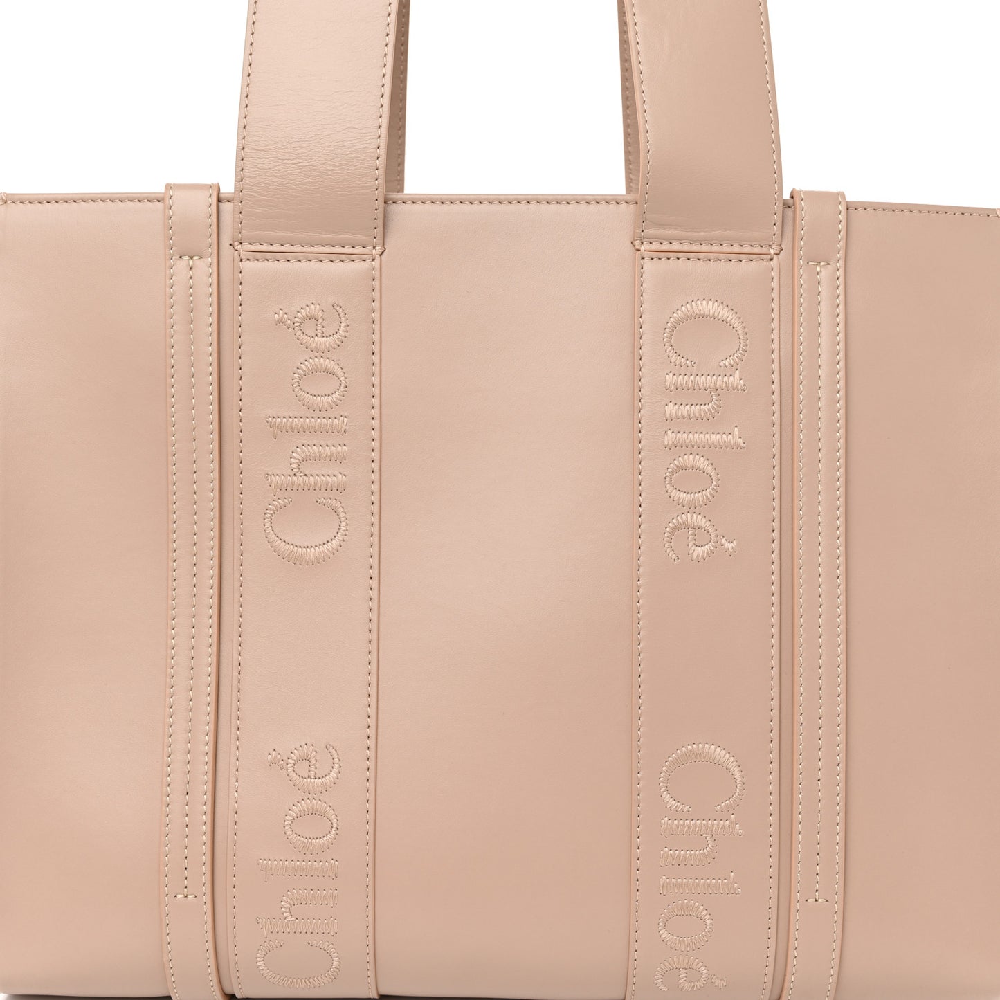 Calfskin Medium Woody Tote Nomad Beige