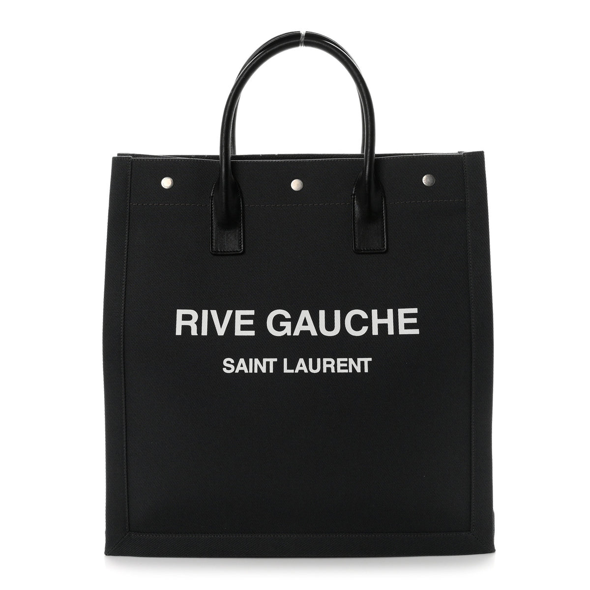 Linen Calfskin Rive Gauche North South Tote Grey
