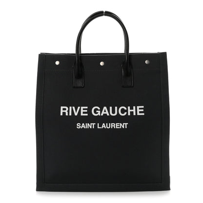 Saint Laurent Linen Calfskin Rive Gauche North South Tote Grey 1 of 9