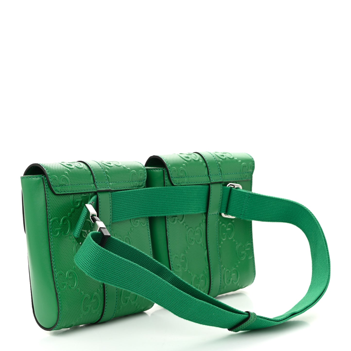 Calfskin GG Tennis Embossed 2 Detachable Pouch Belt Bag New Shamarock