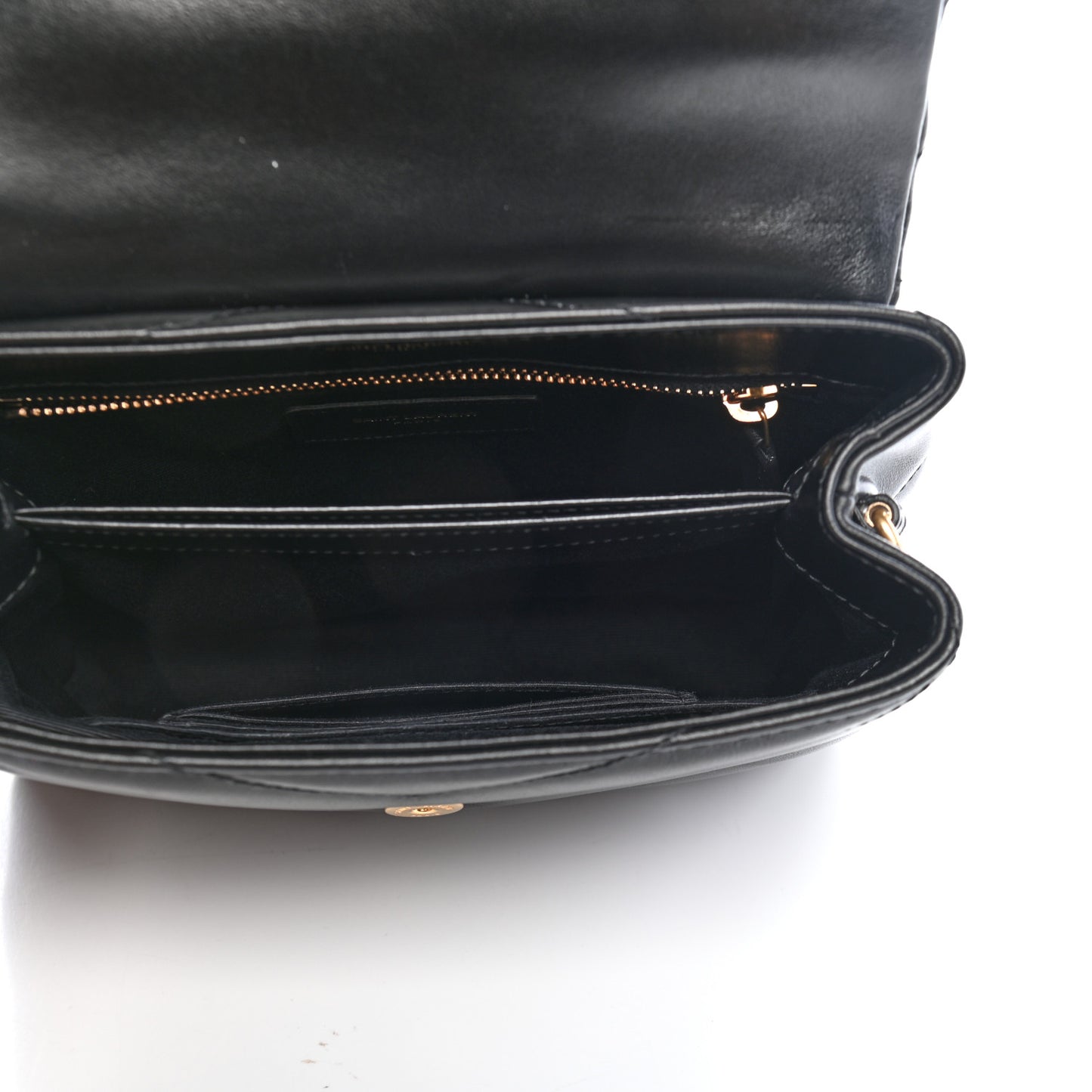 Calfskin Y Quilted Monogram Toy Loulou Crossbody Bag Black