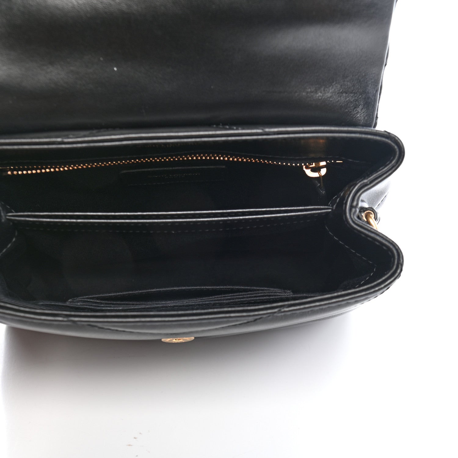 Saint Laurent Calfskin Y Quilted Monogram Toy Loulou Crossbody Bag Black 5 of 9
