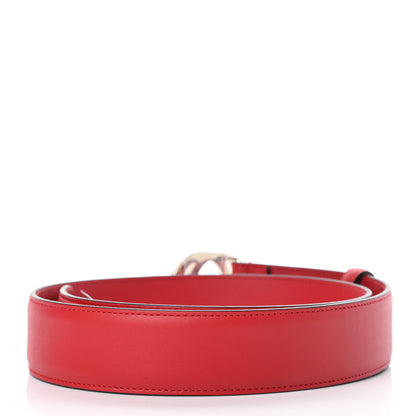 Gucci Moon Calfskin Interlocking G 37mm Belt 85 34 Vibrant Red 2 of 5