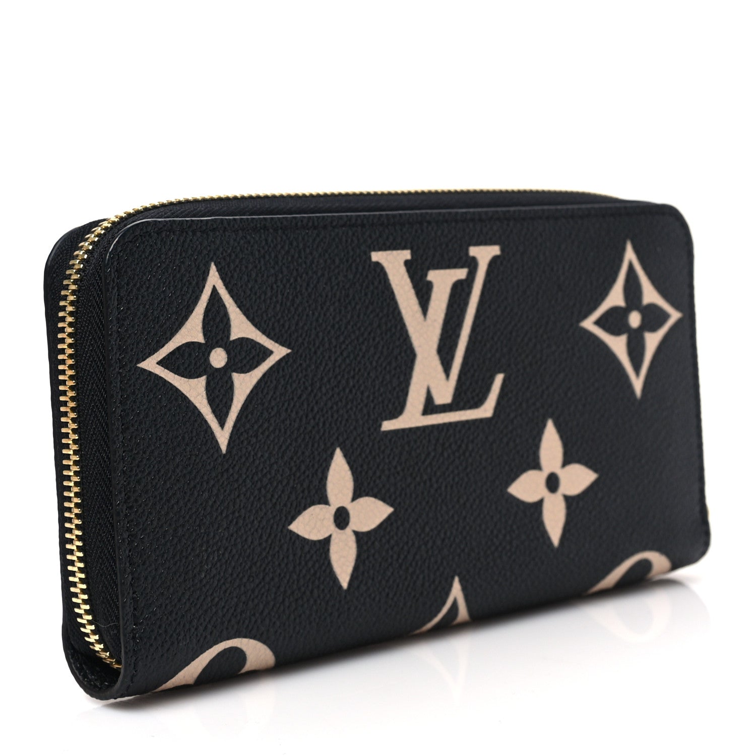 Louis Vuitton Empreinte Monogram Giant Zippy Wallet Black Beige 3 of 7