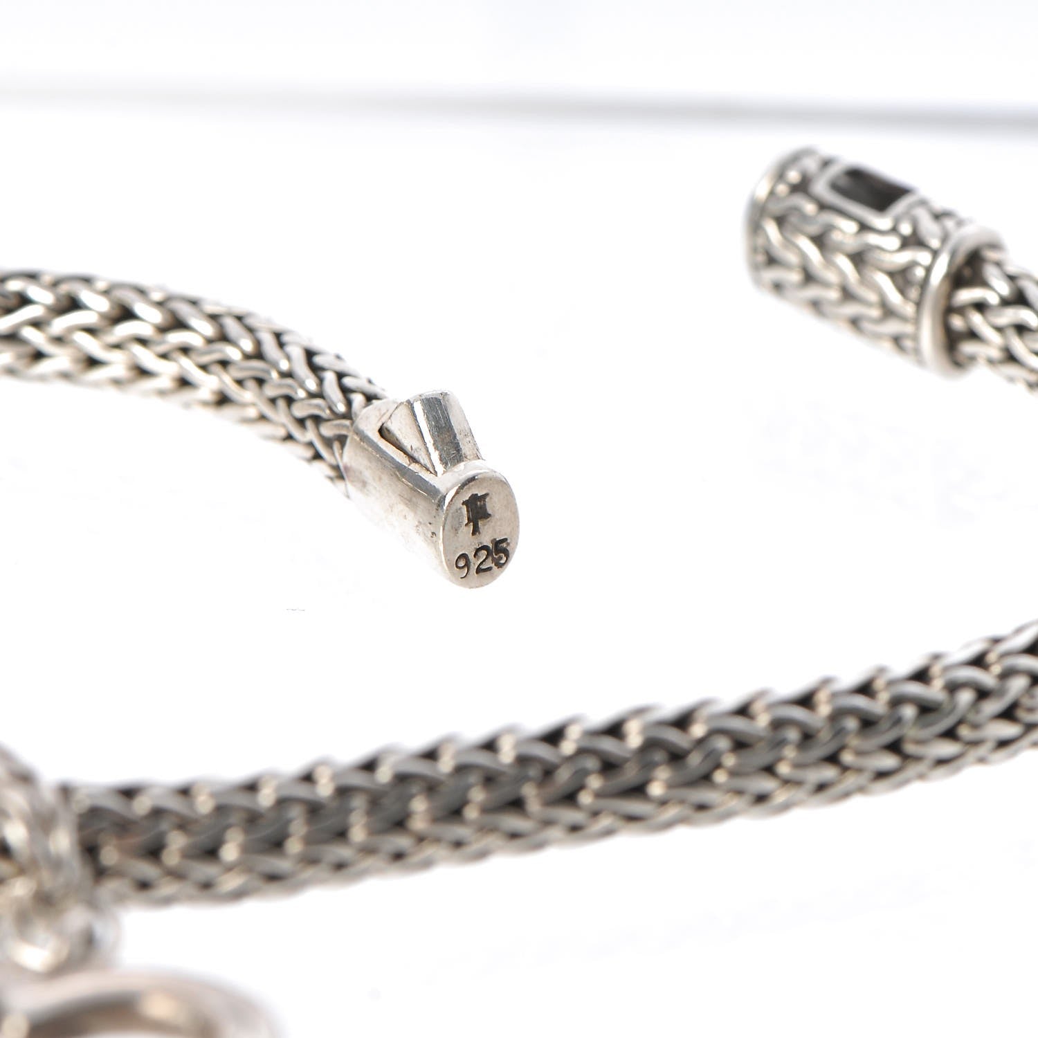 John Hardy Sterling Silver Bamboo Heart Charm Bracelet 5 of 7