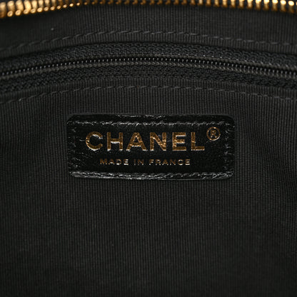 Chanel Shiny Crumpled Lambskin Quilted Medium CC Funky Town Hobo Black 6 of 10