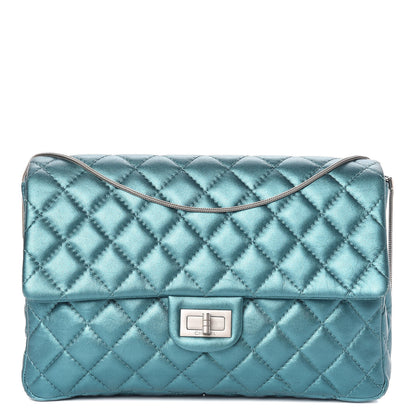 Chanel Metallic Calfskin Quilted Snake Chain 2.55 Reissue Flap Turquoise 1 of 15