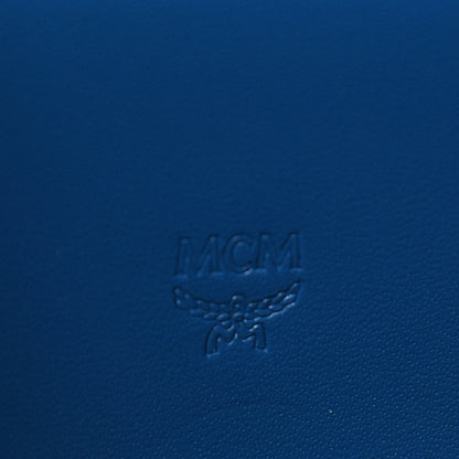 MCM Visetos Large Zip Around Wallet Black Blue 6 of 11