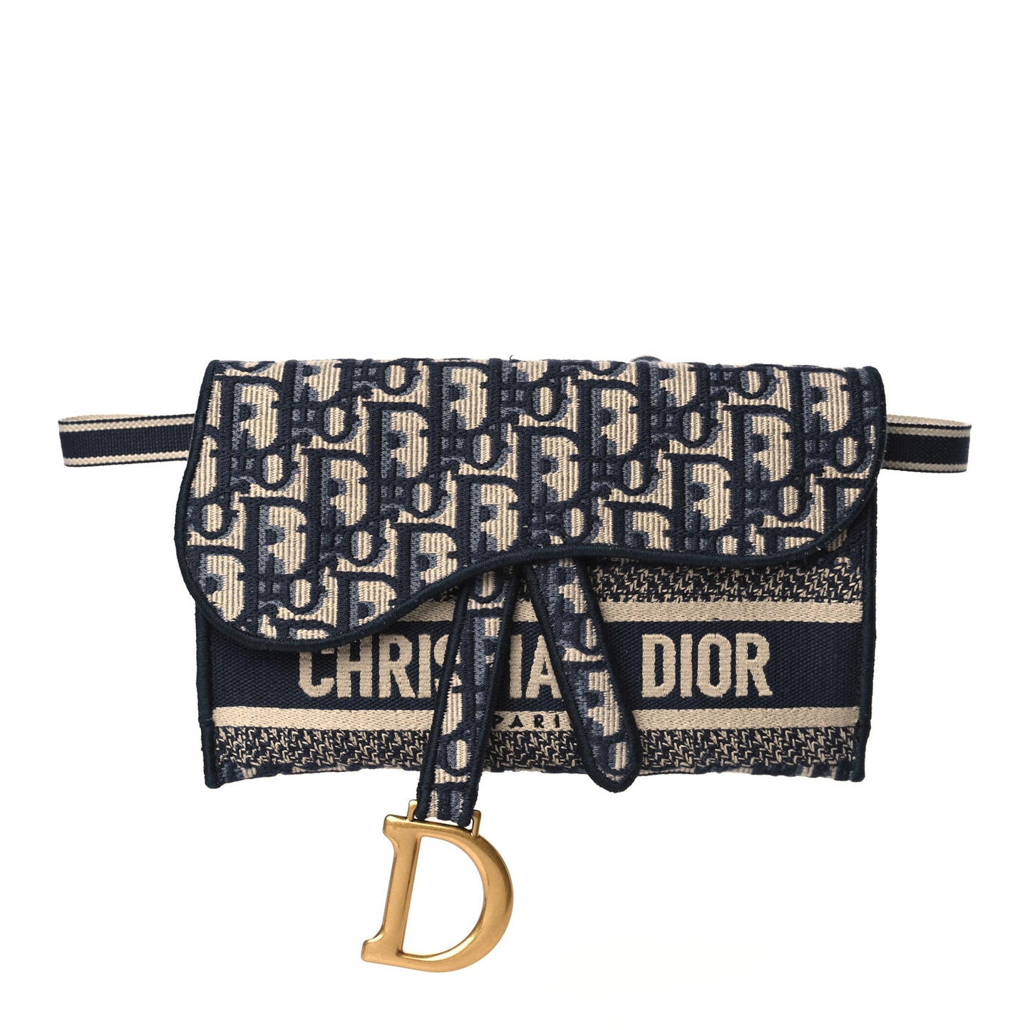 Oblique Slim Saddle Pouch Blue