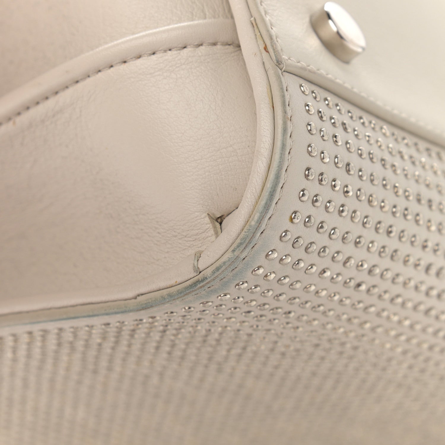 Saint Laurent Calfskin Studded Small Sac De Jour White 15 of 20