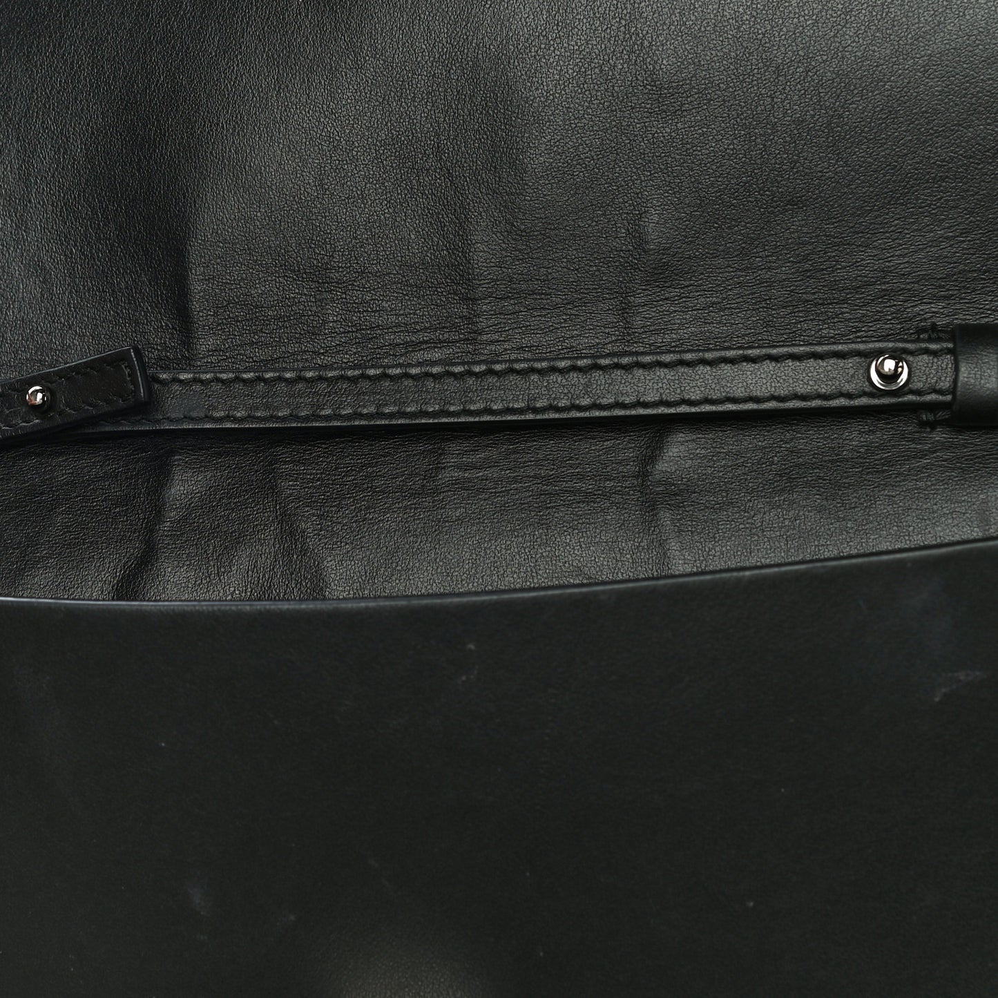 Calfskin Studded Small Lunch Bag Black