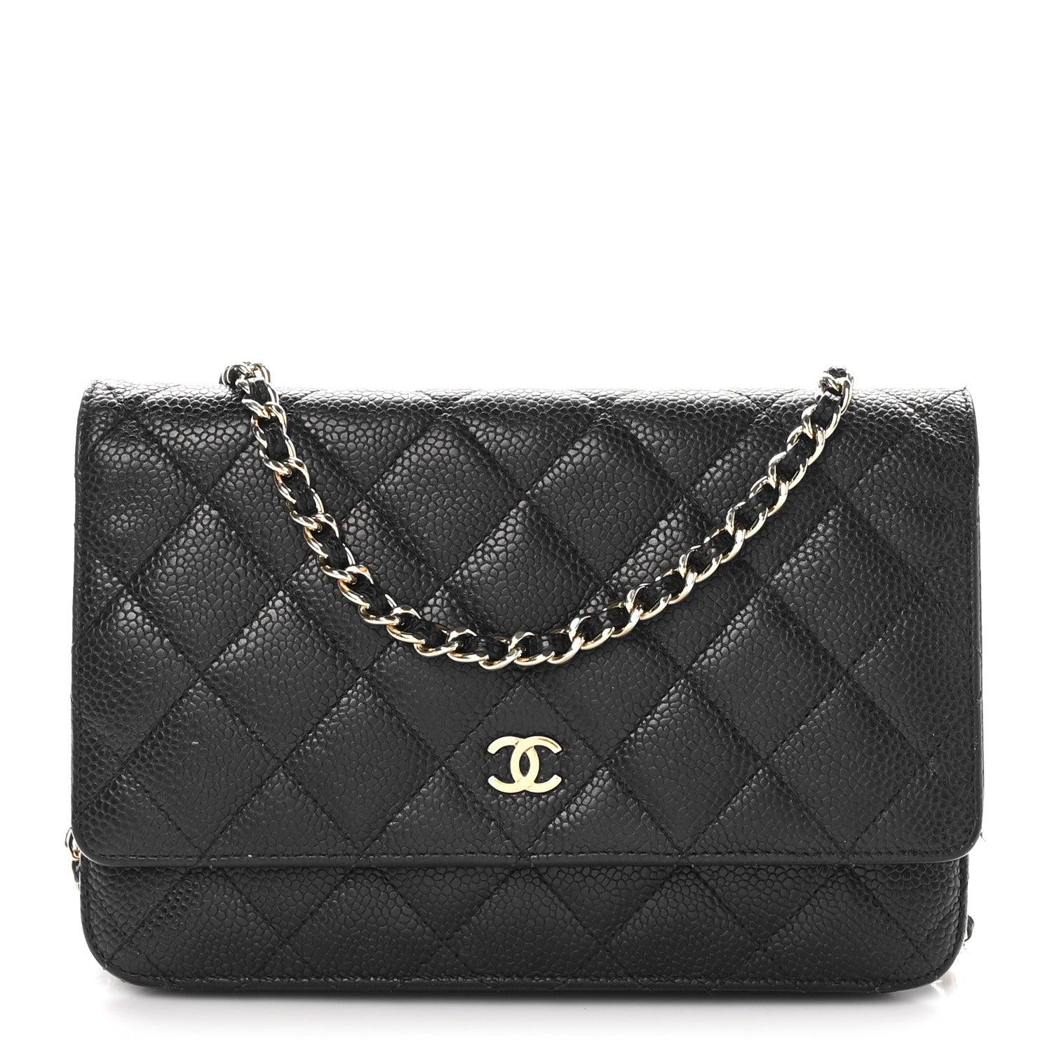 Chanel Caviar Quilted Wallet on Chain WOC Black 1 of 12