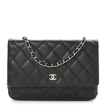 Chanel Caviar Quilted Wallet on Chain WOC Black 1 of 12