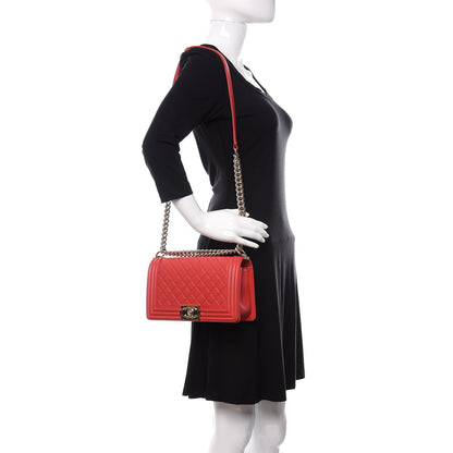 Chanel Lambskin Quilted Medium Boy Flap Red 2 of 13