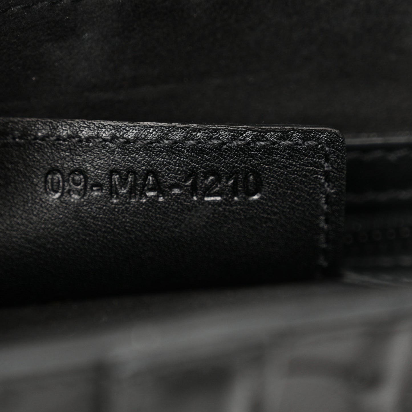 Calfskin Embossed Oblique Saddle Bag Black Black