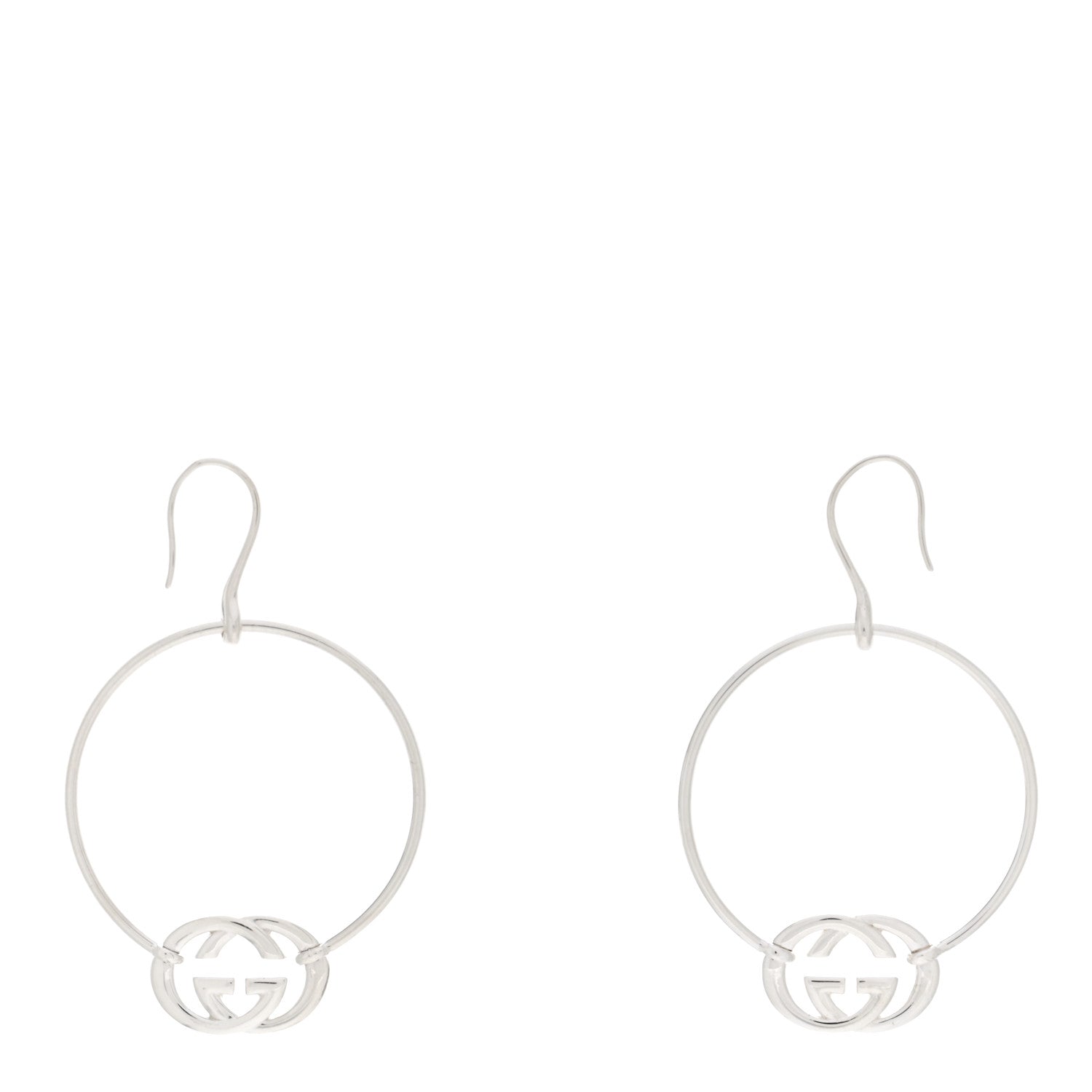 Gucci Sterling Silver Britt Hoop Earrings 1 of 3