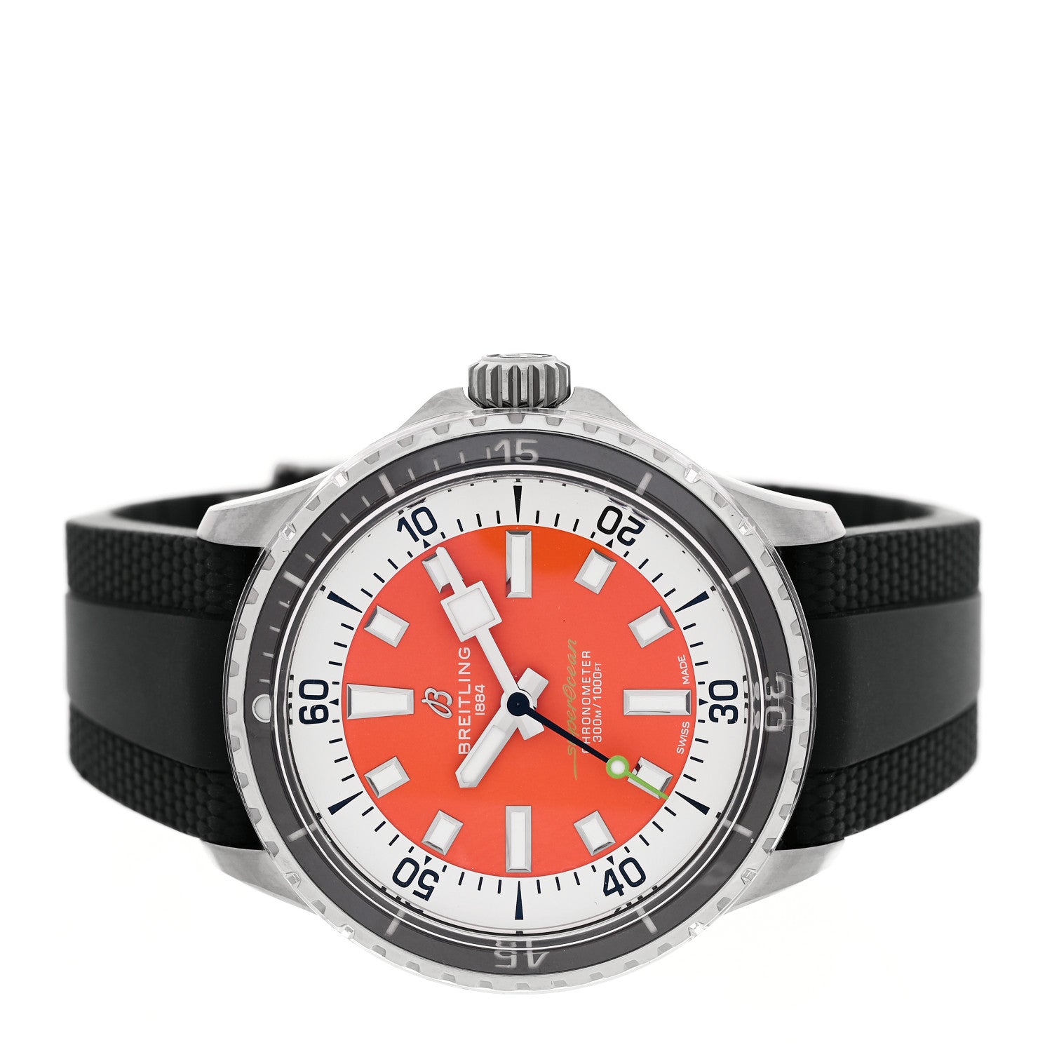 Breitling Stainless Steel Rubber 42mm SuperOcean Automatic Watch Orange A17375 2 of 5