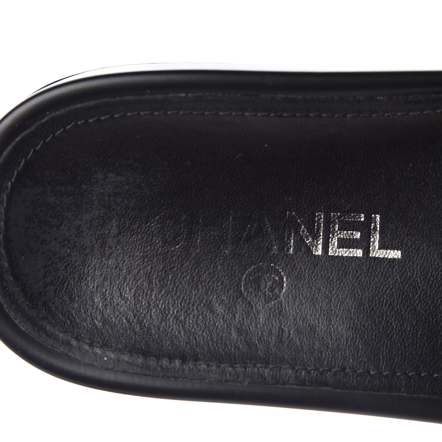 Tweed Lambskin Chain Flat Sandals 38 Black Multicolor