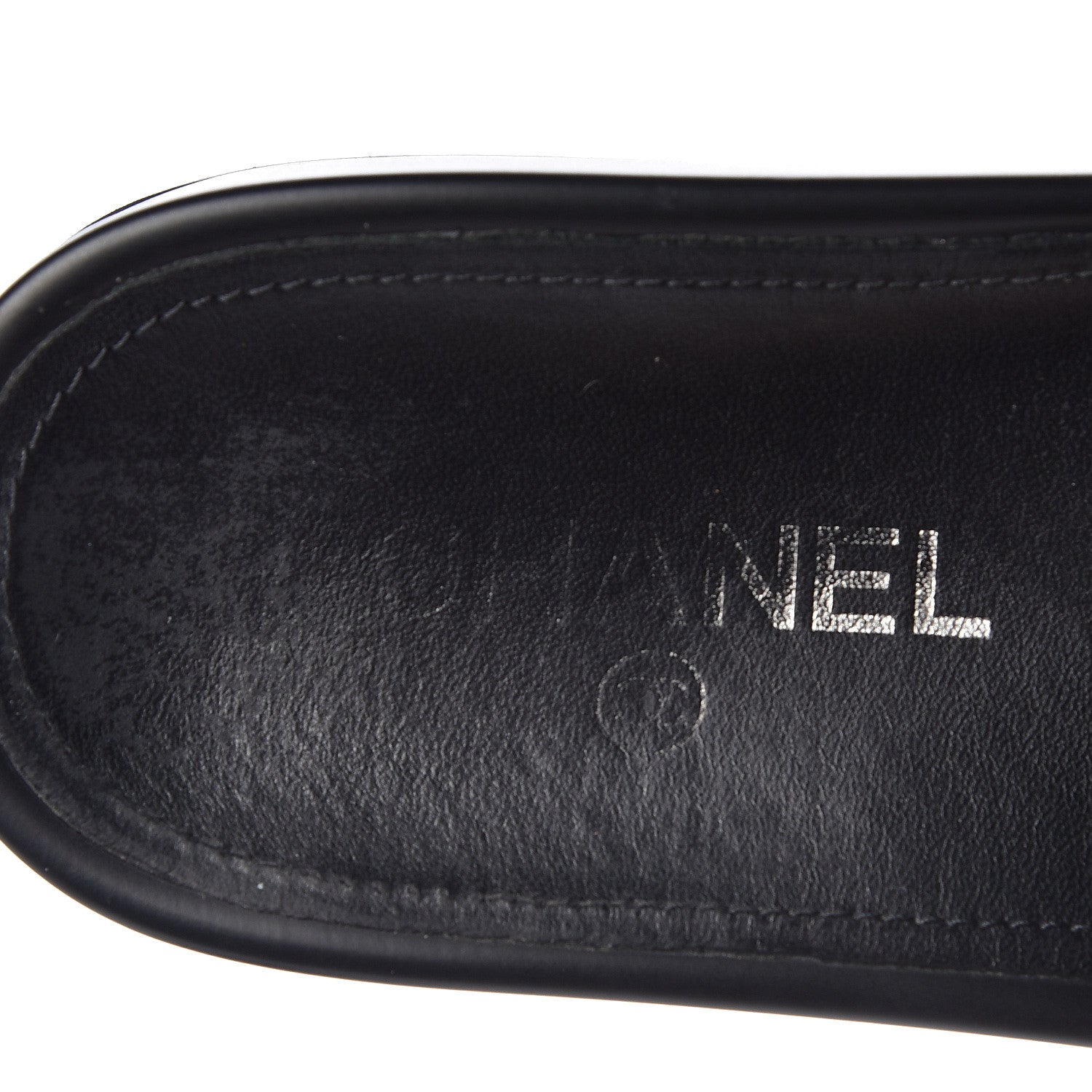 Chanel Tweed Lambskin Chain Flat Sandals 38 Black Multicolor 7 of 11
