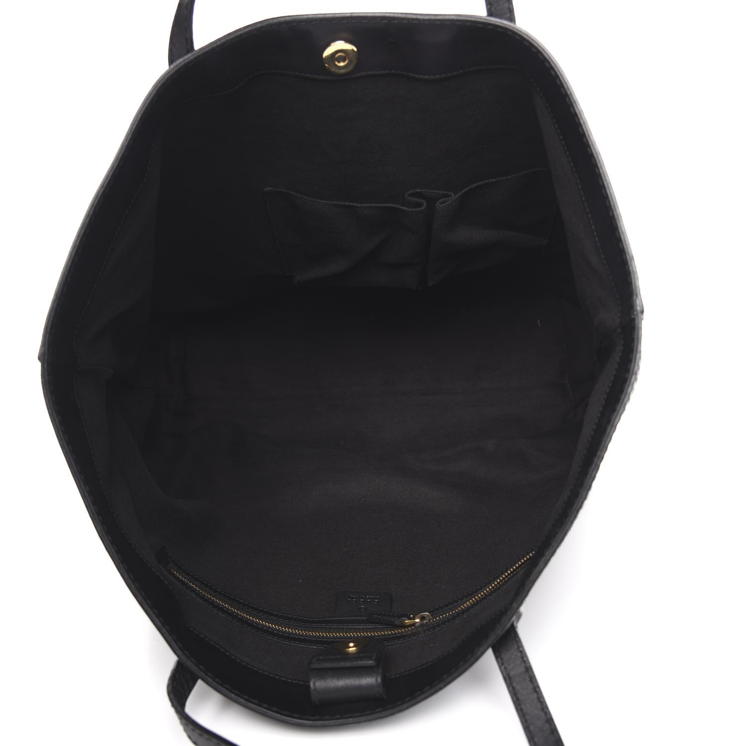 Gucci Nubuck Brocade Medium Soft Stirrup Tote Black 5 of 14
