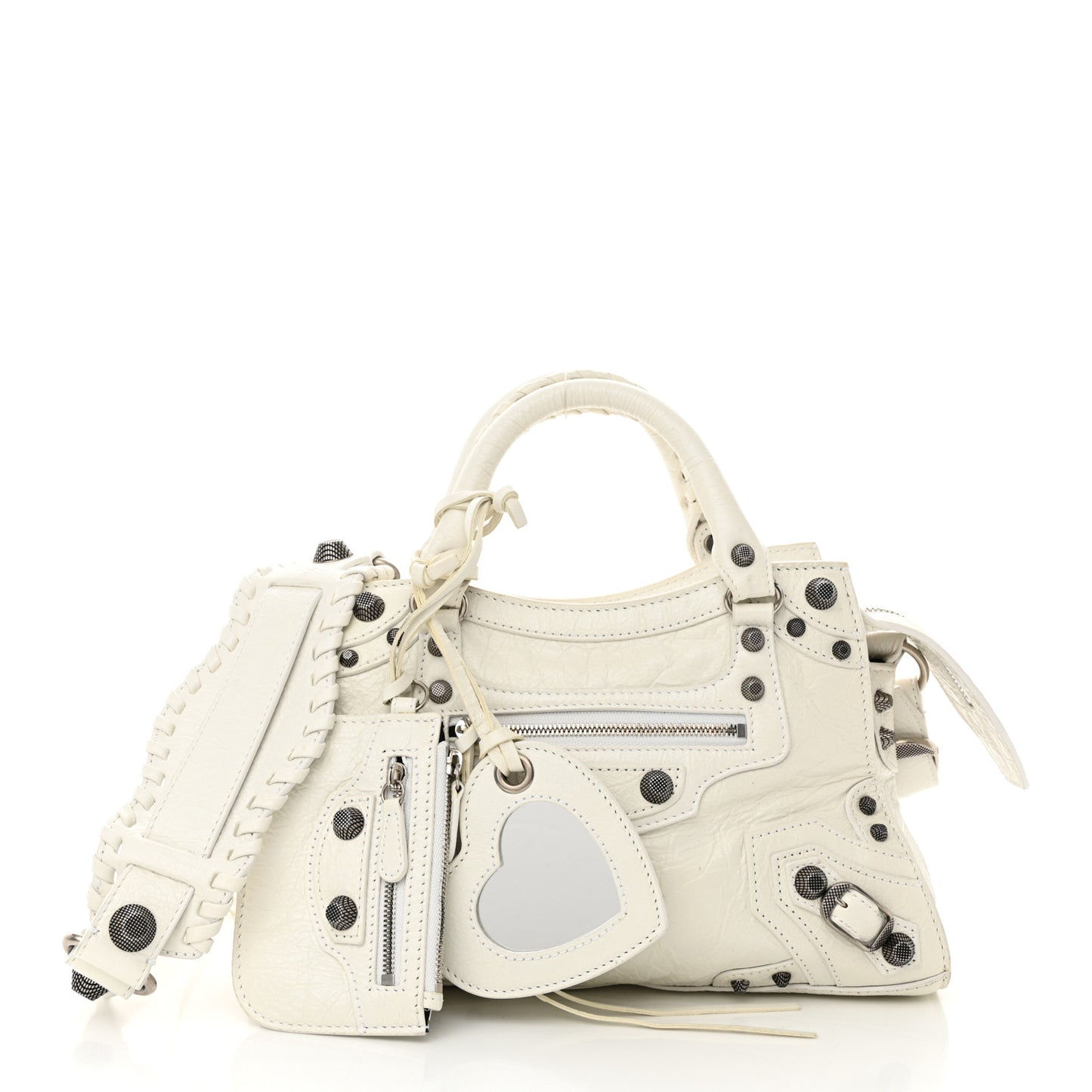 Agneau Arena Neo Cagole Handbag XS Optic White