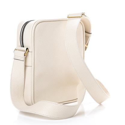Gucci Grained Calfskin Logo Messenger Bag White 2 of 9